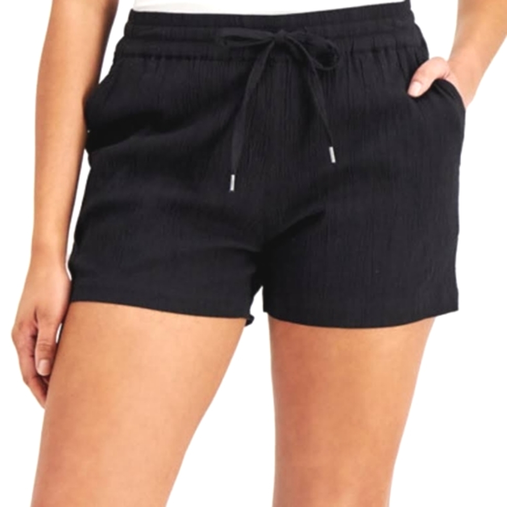 Drawstring Crinkle Lightweight shorts, New